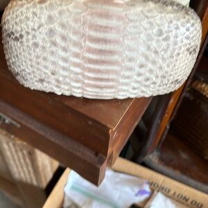 Genuine Handmade Python pillbox purse or clutch—chain strap inside